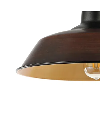 Jonathan Y Camila 14" 1-light Classic Industrial Indoor, Outdoor Iron Led Semi Flush Mount
