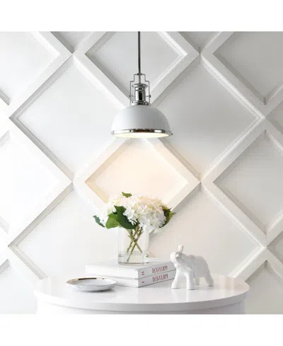 Jonathan Y Homer 13" 1-light Modern Industrial Iron Led Dome Pendant