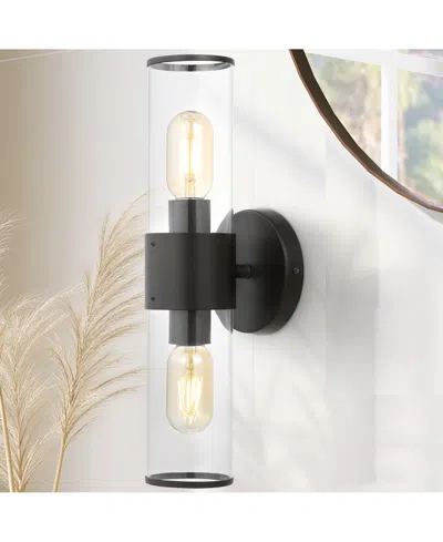 Jonathan Y Quinn 15.5" 2-light Farmhouse Industrial Iron, Acrylic Led Sconce