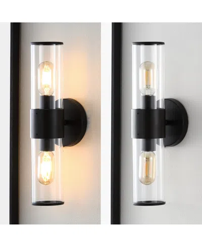 Jonathan Y Quinn 15.5" 2-light Farmhouse Industrial Iron, Acrylic Led Sconce