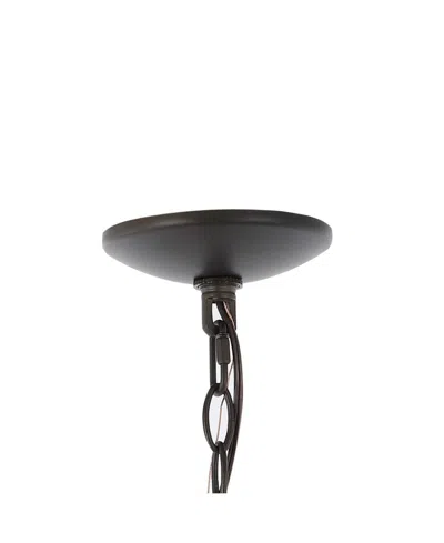 Jonathan Y Abril 12.5" 1-light Rustic Bohemian Iron, Wood Bead Led Pendant