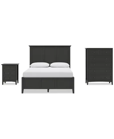Macy's Hedworth Queen 3-pc. Set (bed, Chest & Nightstand) In Black