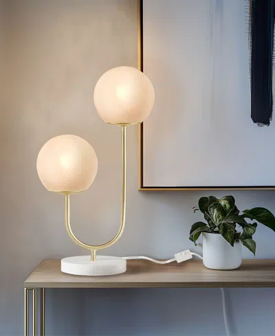 510 Design Zusa Metal 2-light Globe Table Lamp In White