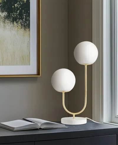 510 Design Zusa Metal 2-light Globe Table Lamp In White