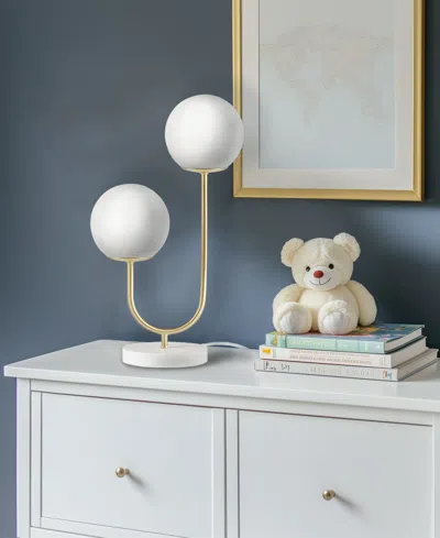 510 Design Zusa Metal 2-light Globe Table Lamp In White