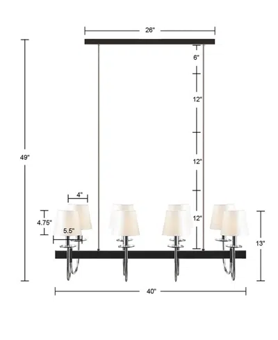 Hampton Hill Fairmount Drum Shades 8-light Traditional Chandelier In Multi