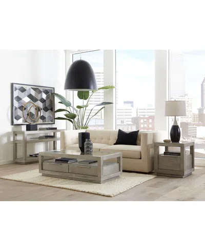 Macy's Tivie 22" Wood End Table In Gray