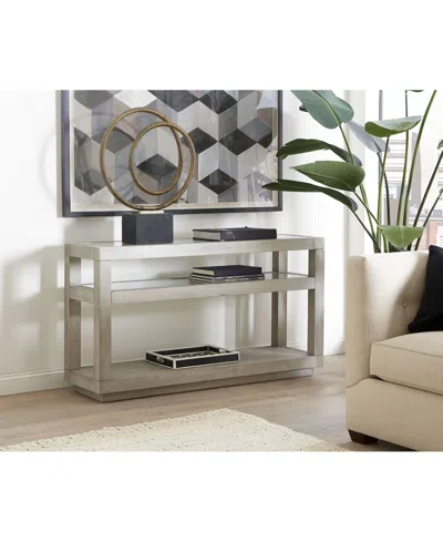 Macy's Tivie 54" Wood Console Table In Gray
