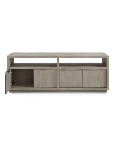 Macy's Tivie 74" Wood Entertainment Console In Gray