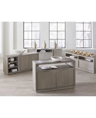 Macy's Tivie 74" Wood Entertainment Console In Gray