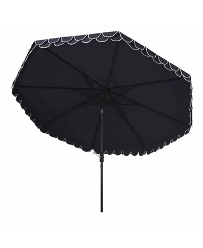 Safavieh Elegant 11' Valance Umbrella In Black