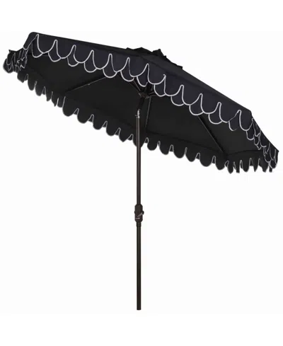 Safavieh Elegant 11' Valance Umbrella In Black