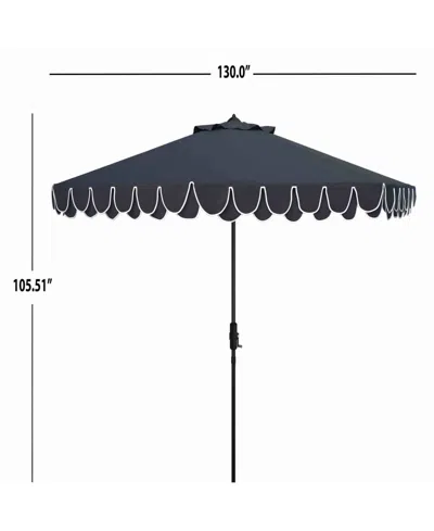 Safavieh Elegant 11' Valance Umbrella In Black