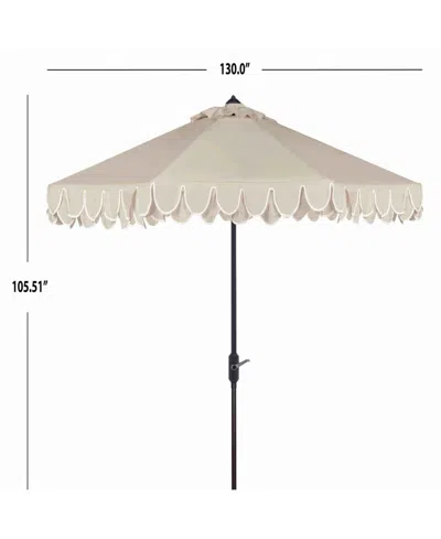 Safavieh Elegant 11' Valance Umbrella In Brown