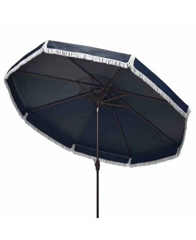 Safavieh Milan 11' Fringe Umbrella In Brown