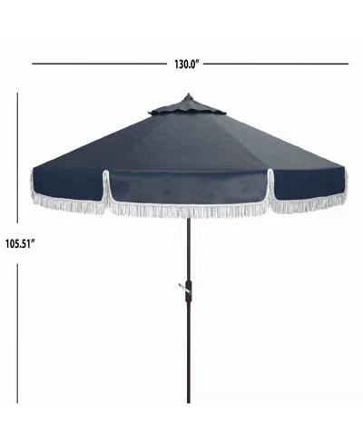 Safavieh Milan 11' Fringe Umbrella In Brown