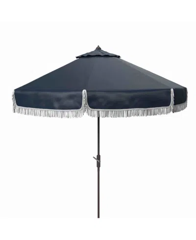 Safavieh Milan 11' Fringe Umbrella In Brown