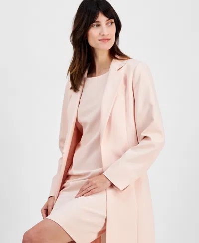 Le Suit Women's Elongated Blazer Dress Suit Set, Regular & Petite In Pink