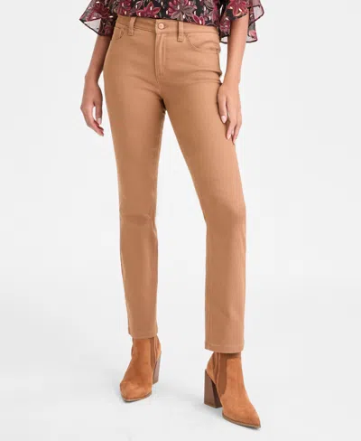 Jones New York Petite Lexington Straight Jeans In Brown