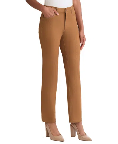 Jones New York Petite Lexington Straight Jeans In Brown