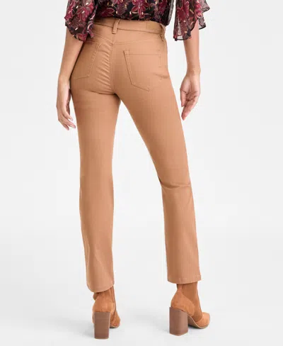 Jones New York Petite Lexington Straight Jeans In Brown