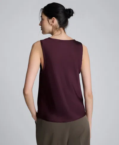 Kenneth Cole Women's Scoop Neck Sleeveless Tank Top In Burgundy