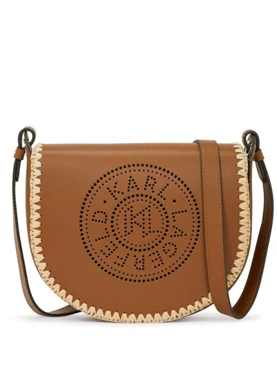 Karl Lagerfeld Brown K Circle Crossbody Bag In Brown