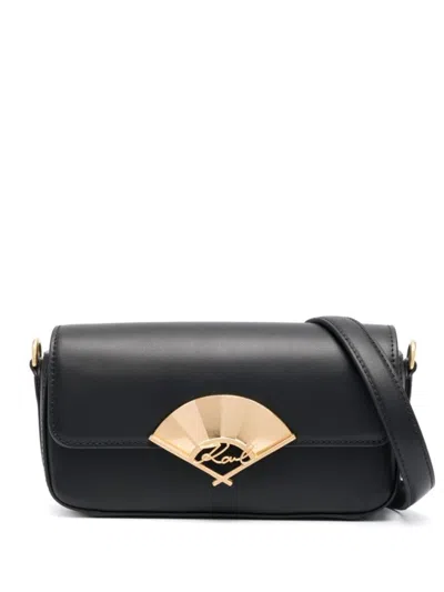 Karl Lagerfeld Black K Signature Crossbody Bag In Black