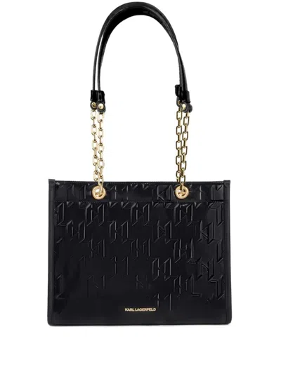 Karl Lagerfeld Black K Skuare Medium Tote In Black