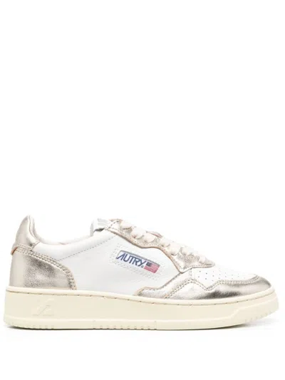 Autry Medalist Low Bicolor White Platinum Sneakers In White