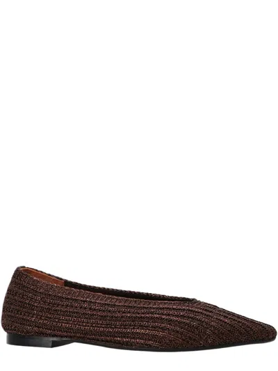 Castaã±er Brown Slip-on Ballet Flats In Multi