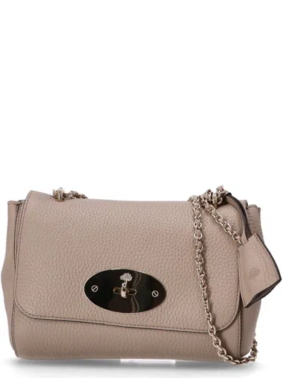 Mulberry Taupe Lily Shoulder Bag In Brown