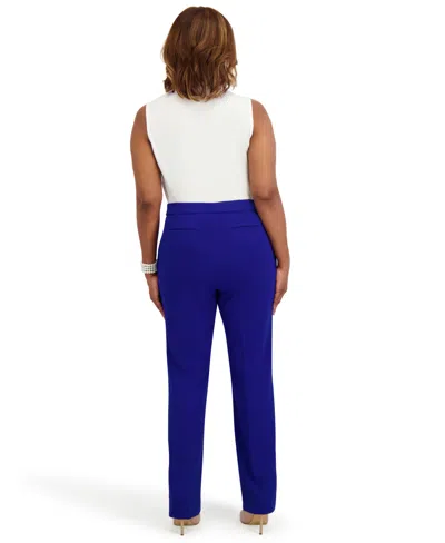 Kasper Plus Size V-neck Sleeveless Tie Bow Top In Multi