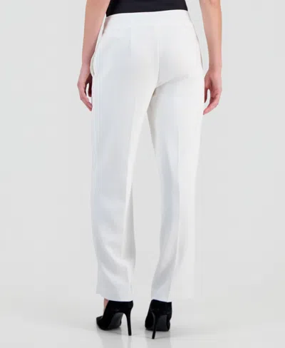 Kasper Women's High Rise Wide-leg Pants, Regular & Petite In White