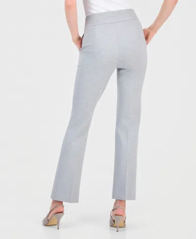 Anne Klein Petite High-rise Pull-on Bootcut Pants In Gray