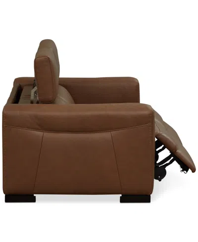 Macy's Rinan 86" 2-pc. Leather Sectional With 2 Power Recliners, Created For