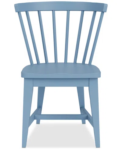 Macy's Closeout! Catriona Wood Side Chair In Blue