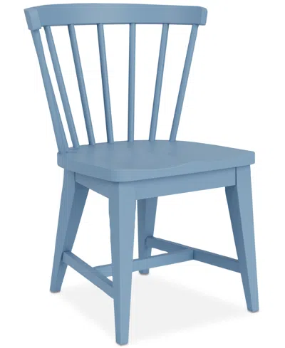 Macy's Closeout! Catriona Wood Side Chair In Blue