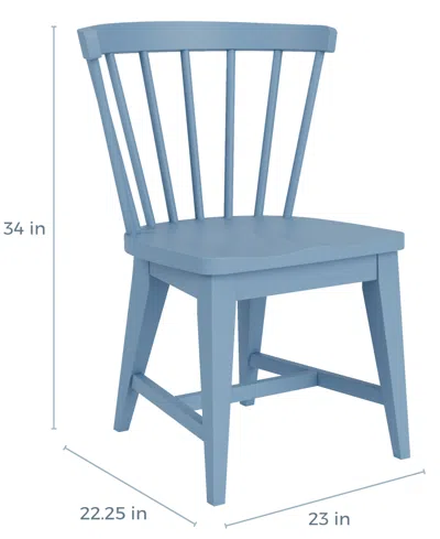 Macy's Closeout! Catriona Wood Side Chair In Blue