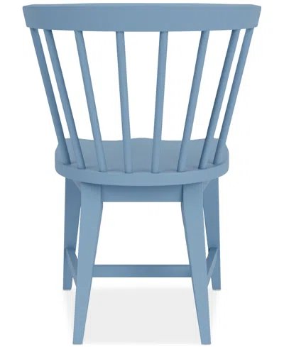 Macy's Closeout! Catriona Wood Side Chair In Blue