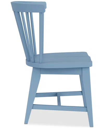 Macy's Closeout! Catriona Wood Side Chair In Blue