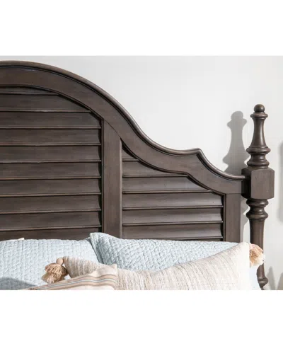 Macy's Mandeville Louvered California King Storage Bed In Brown