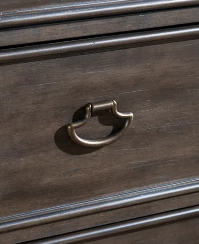 Macy's Mandeville Louvered California King Storage Bed In Brown