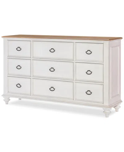 Macy's Mandeville 3pc Bedroom Set (upholstered Queen Storage Bed + Dresser + 2-drawer Nightstand) In White