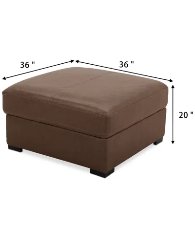 Macy's Radley 36" Leather Storage Ottoman, Created For  In Brown