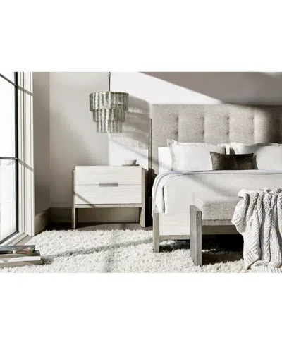 Bernhardt Foundations Upholstered Button Tufted Panel Bed In Animal Print