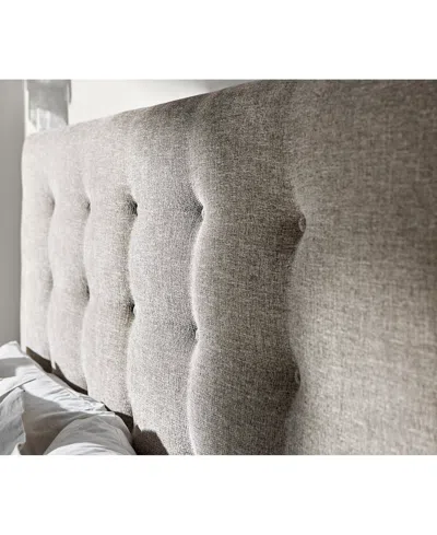 Bernhardt Foundations Upholstered Button Tufted Panel Bed In Animal Print