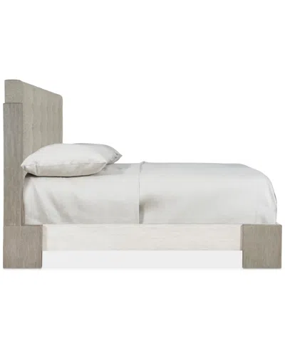 Bernhardt Foundations Upholstered Button Tufted Panel Bed In Animal Print