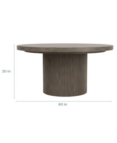 Macy's Frandlyn Round Dining Table In Brown