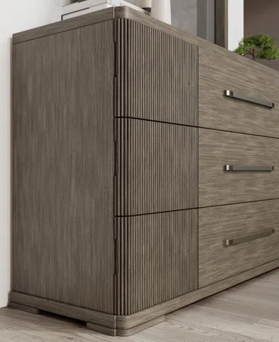 Macy's Frandlyn 3-pc. King Bedroom Set (bed, Dresser & Stone Top Nightstand) In Brown